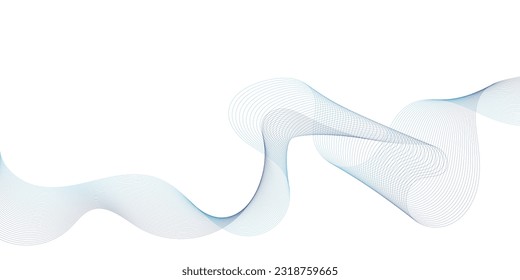 Abstract flowing wave lines. Design element for technology, science, modern concept.vector eps 10