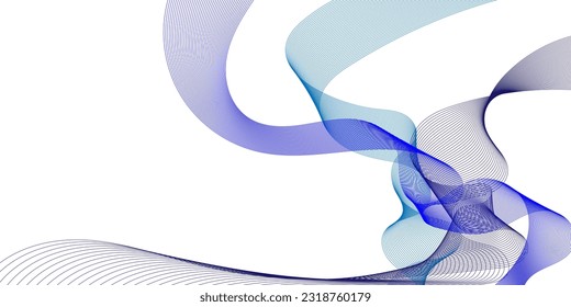Abstract flowing wave lines. Design element for technology, science, modern concept.vector eps 10