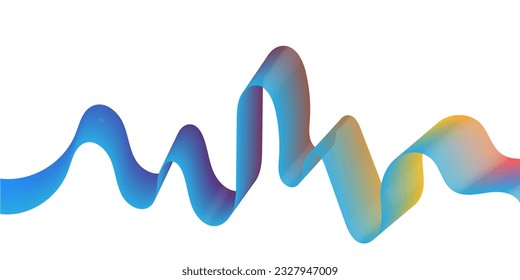 Abstract flowing wave lines. Design element for technology, science, modern concept.vector eps 10
