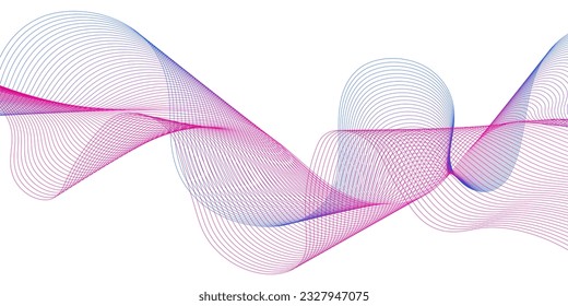 Abstract flowing wave lines. Design element for technology, science, modern concept.vector eps 10