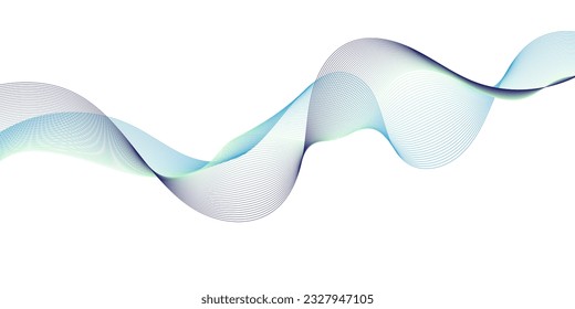 Abstract flowing wave lines. Design element for technology, science, modern concept.vector eps 10