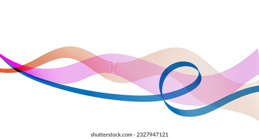 Abstract flowing wave lines. Design element for technology, science, modern concept.vector eps 10