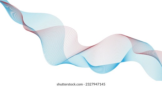 Abstract flowing wave lines. Design element for technology, science, modern concept.vector eps 10