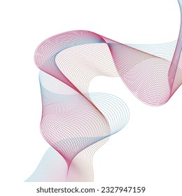 Abstrakte fließende Wellenlinien. Design-Element für Technologie, Wissenschaft, modernes Konzept.Vektoreps10
