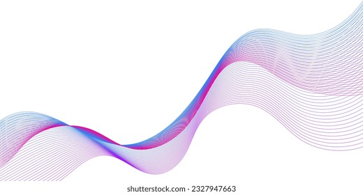 Abstract flowing wave lines. Design element for technology, science, modern concept.vector eps 10