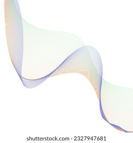 Abstract flowing wave lines. Design element for technology, science, modern concept.vector eps 10