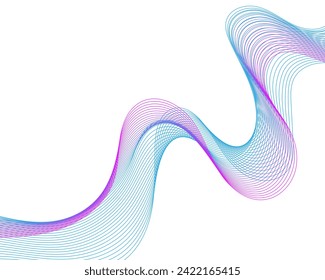Abstract flowing wave lines. Design element for technology, science, modern concept.vector eps 10