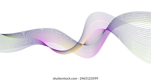 Abstract flowing wave lines. Design element for technology, science, modern concept.vector eps 10	
