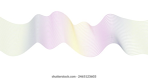 Abstract flowing wave lines. Design element for technology, science, modern concept.vector eps 10	

