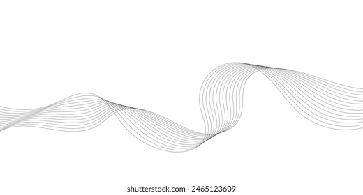 Abstract flowing wave lines. Design element for technology, science, modern concept.vector eps 10	
