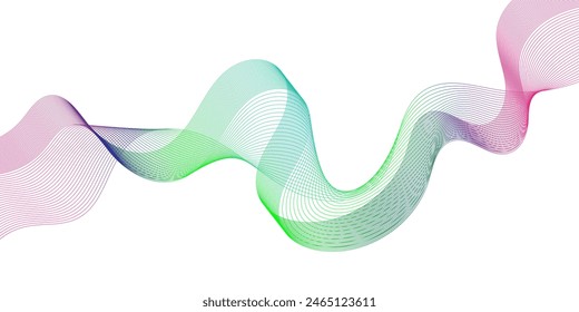 Abstract flowing wave lines. Design element for technology, science, modern concept.vector eps 10	
