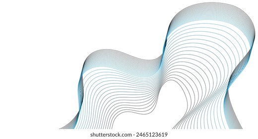 Abstract flowing wave lines. Design element for technology, science, modern concept.vector eps 10	
