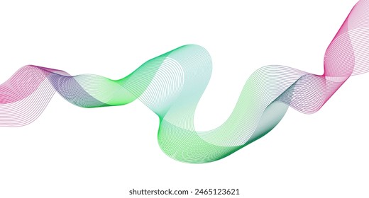 Abstract flowing wave lines. Design element for technology, science, modern concept.vector eps 10	
