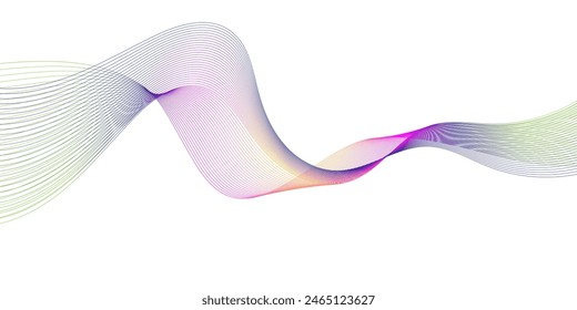 Abstrakte fließende Wellenlinien. Designelement für Technik, Wissenschaft, modernes Konzept.Vektorgrafik eps 10	
