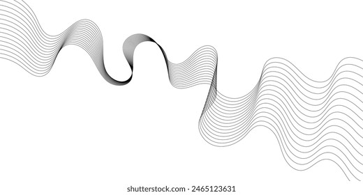 Abstract flowing wave lines. Design element for technology, science, modern concept.vector eps 10	
