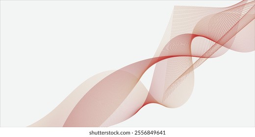 Abstract flowing wave lines. Design element for technology, science, modern concept.