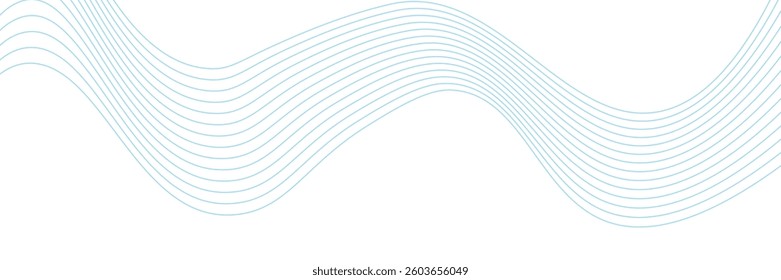 Abstract flowing wave lines. Design element for technology, science, modern concept.	
