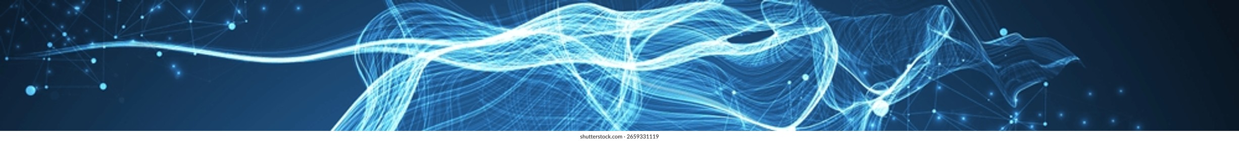 Abstrato fluxo de linhas de onda. Elemento de design para tecnologia, ciência, conceito de dados modernos. Vetor