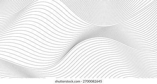 Abstract flowing wave lines. Design element for technology, science, business, modern concept background