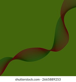 Líneas de onda que fluyen Abstractas en un fondo verde