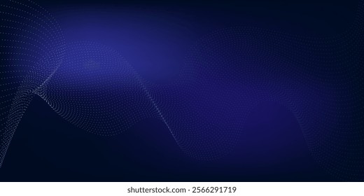 Abstract flowing wave lines particles background. Design elements for technology, science, and modern concept