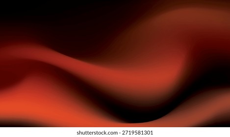 Las Abstractas ondas de rojo intenso y naranja intenso crean una textura suave y sedosa con mezclas graduales y sombras suaves, perfectas para fondos de Diseño gráfico dramáticos y cálidos