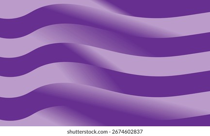 Abstract flowing waves of purple and lavender gradient background vector