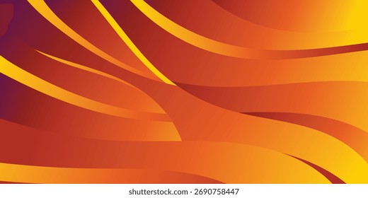 Abstrato fluxo ondas de vibrante laranja e amarelo gradiente com acentos roxos criando um fundo energético dinâmico
