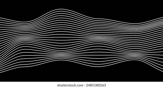 Abstract Flowing Wavy Line Topography Background