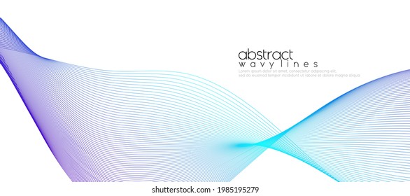 Abstract flowing wavy lines background. Modern colorful graphic design element for technology and business presentation.