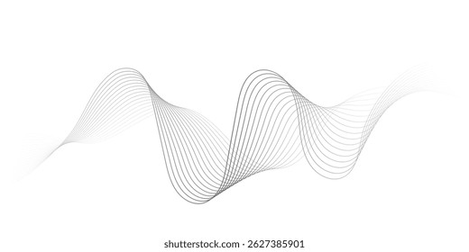 Abstract flowing wavy lines. Digital motion element for modern design.