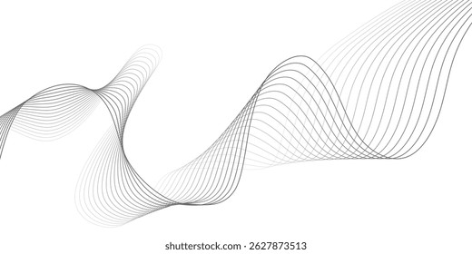 Abstrato fluindo linhas onduladas. Elemento de movimento digital para design moderno.