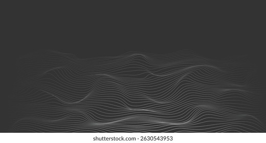 Abstract flowing wavy lines. Digital motion element for modern design. Technology background.
