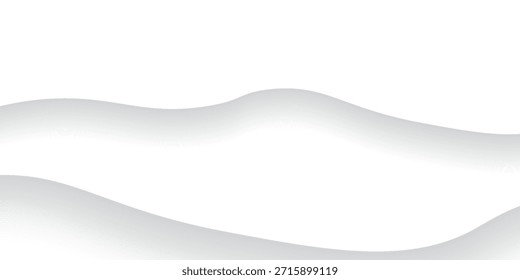 Abstract flowing white wave background. Modern and minimalist backdrop with smooth, curved lines create a sense of movement and elegance simple abstract