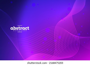 abstract flowline curve and twisted in gradient violet background artificial intelligent template advertisement presentation brochure template technology product package design vector eps.