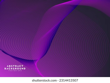 fondo del tema de la tecnología violeta de gradiente de la cinta de línea de flujo abstracta para la plantilla de sitio web de publicidad, diseño de etiqueta de portada vectorial