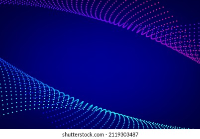 abstract flown line with floating dot on Navy blue background canbe use for product advertisement website-tempate brochure decoration wallpaper Vector eps