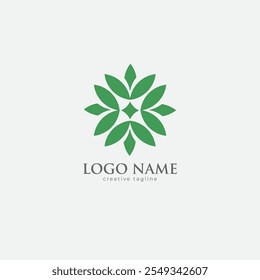 Abstract flowr logo design vector template