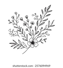 abstract flowral pattern design white background