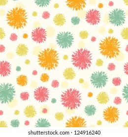 Abstract fluffy shapes seamless pattern background