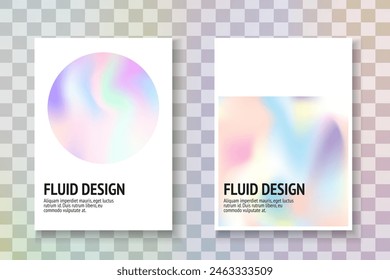 Abstract Fluid. 1980 Shape. Pastel Design. Vintage Vector. Gradient Foil. Colourful Retro Illustration. Blue Rainbow Paper. Violet Abstract Fluid
