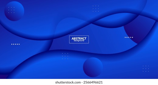 Abstract fluid 3D background with blue wave design. Vector Eps10