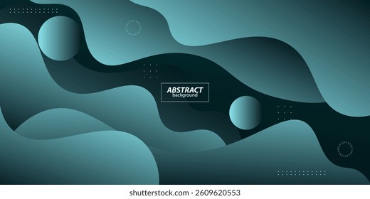 Abstract fluid 3D background with dark blue wave design. Vector Eps10