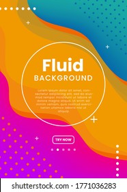 Abstract Fluid 3D Background with Liquid Modern Shapes . Isolated Vector Elements 