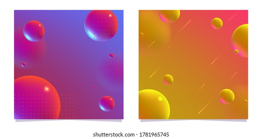 Abstract Fluid 3D Background with Liquid Modern Shapes . Isolated Vector Elements 