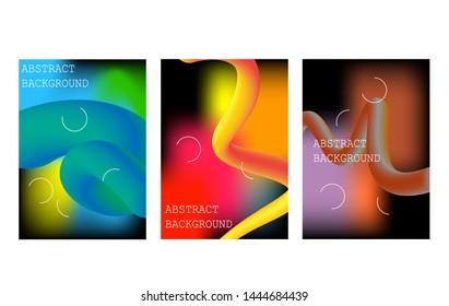 Abstract fluid 3d shapes vector trendy liquid colors background.with Modern composition vector template for brochure, leaflet, flyer, cover, catalog in A4 size