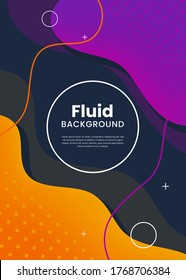 Abstract Fluid 3D Vertical Background with Liquid Modern Shapes . Isolated Vector Elements 
