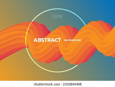 Abstract fluid 3d wave background wallpaper. Virtual reality future concept art.