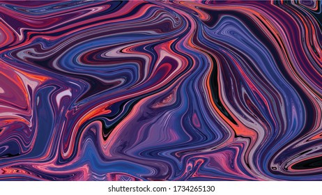Abstract fluid acrylic painting. Marbled multi color abstract background. Liquid marble pattern