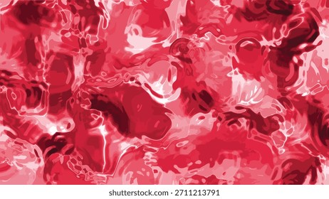 Animación fluida Abstractas de sustancia roja brillante con texturas ondulantes y fluidas bucle sin costuras, Abstractos Plástico Agua B, Imagen Libre de regalías Stock.